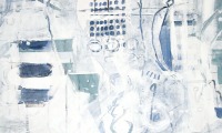 whitened 01 / acrylic, cold wax and oil / 12 x 16 in.
