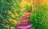 autumn at its best / acrylic / 18 x 36 in.