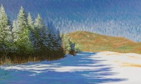 winter forest edge / acrylic / sold