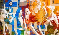 on a  sunday afternoon 1 & 2 / acrylic / diptych / 2 artworks 24 x 36 in. each