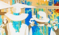 mothers' promenade / acrylic / 48 x 24 in.